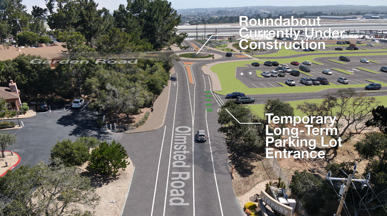 Rendering of the Roundabout and Temporary Long-Term Lot Entrance